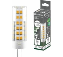 Светодиодная лампа TDM G4-7 Вт-230 В-6500 К, SMD, 18,5x57 мм SQ0340-0221