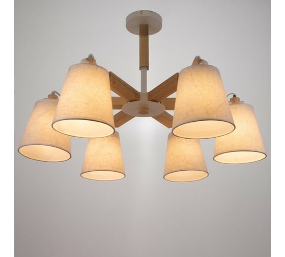 Люстра BayerLux 1051/6WT E27 60Вт белый 76x76x45 см 5202318