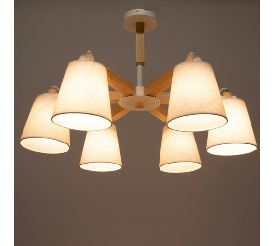 Люстра BayerLux 1051/6WT E27 60Вт белый 76x76x45 см 5202318