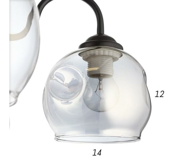 Люстра BayerLux 1088/5BK 40Вт Е27 черный-светлое дерево 56x56x28 см 5443318