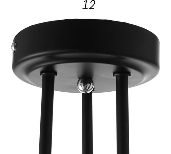 Люстра BayerLux 1089/3BK 40Вт Е27 черный 54x54x26 см 5443319