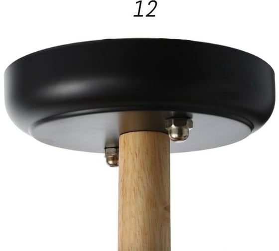 Люстра BayerLux 1088/3BK 40Вт Е27 черный-светлое дерево 52x52x28 см 5443317