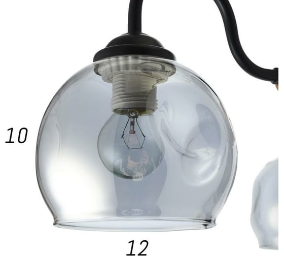 Люстра BayerLux 1088/3BK 40Вт Е27 черный-светлое дерево 52x52x28 см 5443317