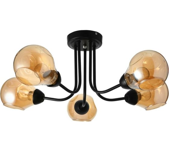 Люстра BayerLux 1089/5BK 40Вт Е27 черный 60x60x26 см 5443320