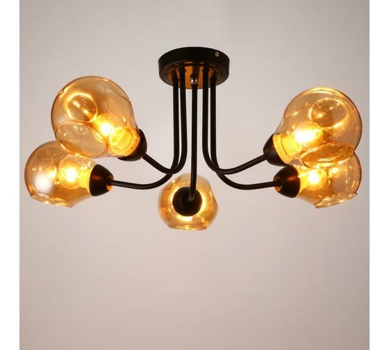 Люстра BayerLux 1089/5BK 40Вт Е27 черный 60x60x26 см 5443320
