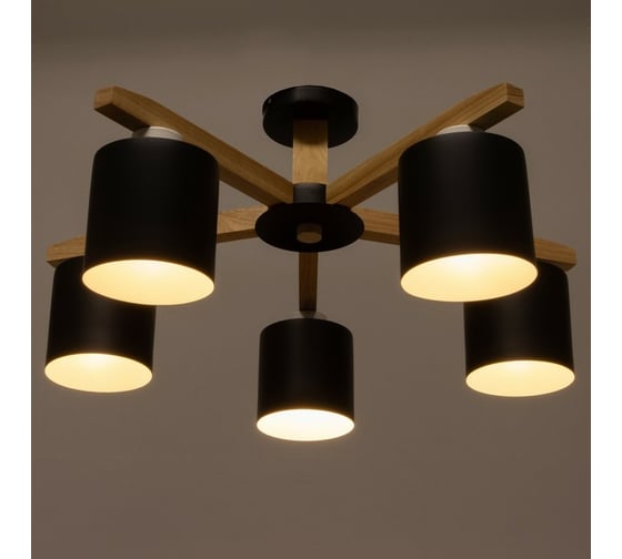 Люстра BayerLux 1046/5BK E27 60Вт черный 66x66x27 см 5202308
