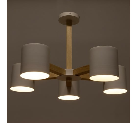 Люстра BayerLux 1045/5WT E27 60Вт белый 66x66x47 см 5202305