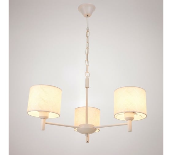 Люстра BayerLux 1092/3WT 40Вт Е27 белый 60x60x36-76 см 5443329