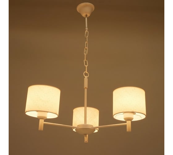 Люстра BayerLux 1092/3WT 40Вт Е27 белый 60x60x36-76 см 5443329