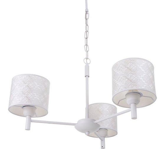 Люстра BayerLux 1092/3WT 40Вт Е27 белый 60x60x36-76 см 5443329