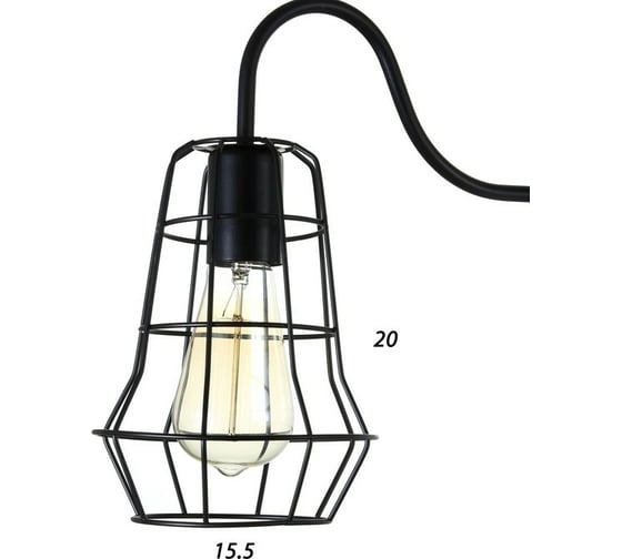Бра BayerLux 2532/1 E27 40Вт черный 15,5x20 см 7141493