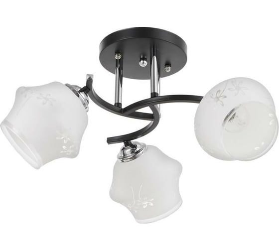Люстра BayerLux 6751/3 3x60Вт Е27 черный МОДЕЛЬ: GBV-0059 6924597