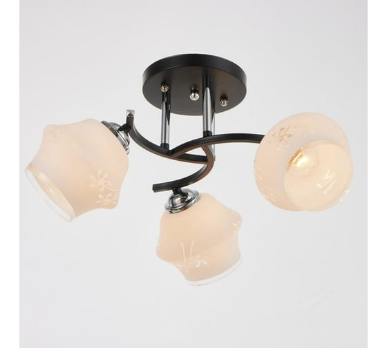 Люстра BayerLux 6751/3 3x60Вт Е27 черный МОДЕЛЬ: GBV-0059 6924597