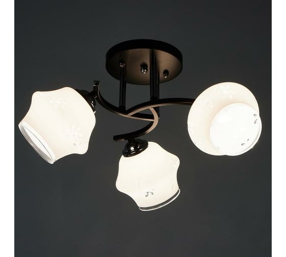 Люстра BayerLux 6751/3 3x60Вт Е27 черный МОДЕЛЬ: GBV-0059 6924597