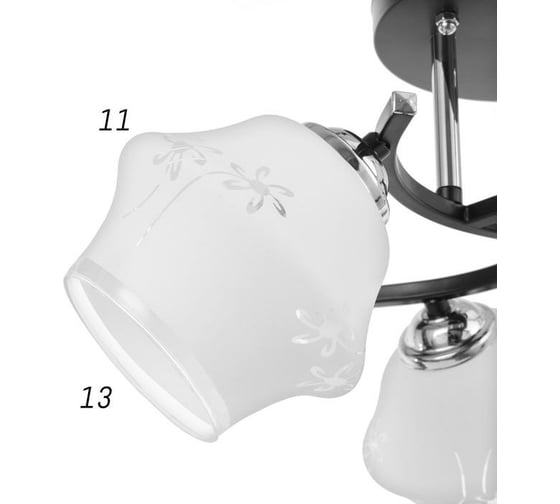 Люстра BayerLux 6751/3 3x60Вт Е27 черный МОДЕЛЬ: GBV-0059 6924597