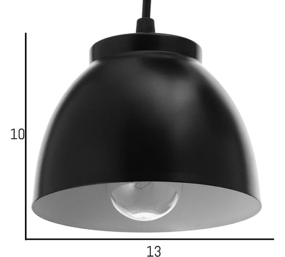Люстра BayerLux Подвес 3111/2 2x40Вт Е27, черный, d=13,5 см, h=10,5 см 6244452