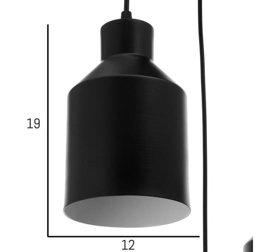 Люстра BayerLux Подвес 0211/3 3x40Вт Е27, черный 6244458