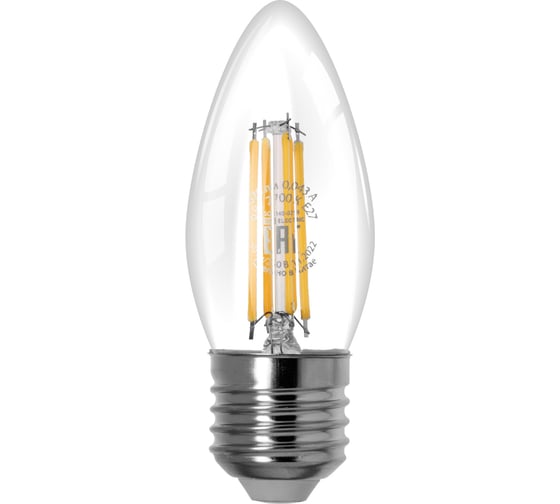Лампа светодиодная E27 "Филамент" С37-6 Вт-230 В-2700 К TDM ELECTRIC SQ0340-0298