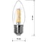 Лампа светодиодная E27 "Филамент" С37-6 Вт-230 В-2700 К TDM ELECTRIC SQ0340-0298 4