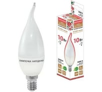 Светодиодная лампа TDM ELECTRIC WFC37-10 Вт-230 В -3000 К–E14 свеча на ветру Народная SQ0340-1598