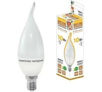 Светодиодная лампа TDM ELECTRIC WFС37-10 Вт-230 В -4000 К–E14 свеча на ветру Народная SQ0340-1600