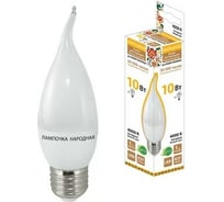 Светодиодная лампа TDM ELECTRIC WFС37-10 Вт-230 В -4000 К–E27 свеча на ветру Народная SQ0340-1601