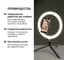 Лампа кольцевая светодиодная 26 см, 12 Вт, 2700-6400 К TDM ELECTRIC, штатив настольный, диммер, USB SQ0373-0302 5