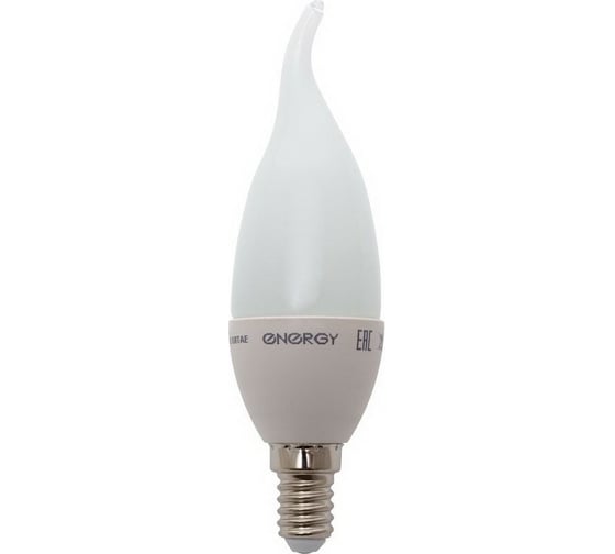 Светодиодная лампа Energy свеча на ветру CF37-45-14NC 45W E14 25000ч 4000K нейтр белый свет 001934 1