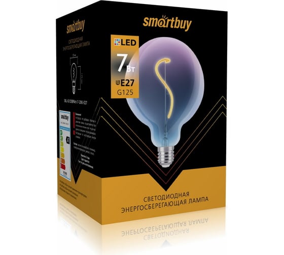 Светодиодная LED лампа Smartbuy ART G125BP-7W00/E27 SBL-G125BPArt-7-20K-E27