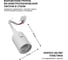 Подвесной патрон WOLTA WLH-003 E27 с клеммной колодкой пластиковый, белый (5 шт) WLH-003-5 2