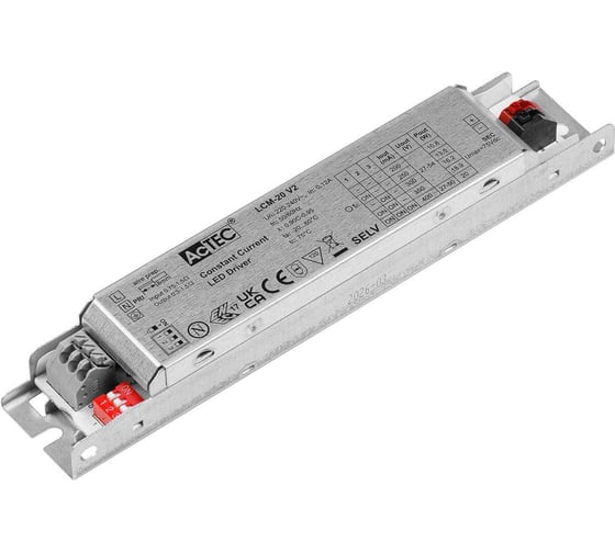 Блок питания AcTEC 27-54В, 10.8-20Вт, IP20, 0.2-0.4A, 168x30x21мм LCM-20V2