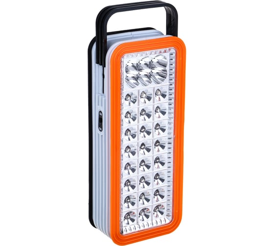 Фонарь-светильник ЕРМАК 24 + 6 ярк. LED, 3xD / шнур 220В, пластик, 24x10 см 198-084