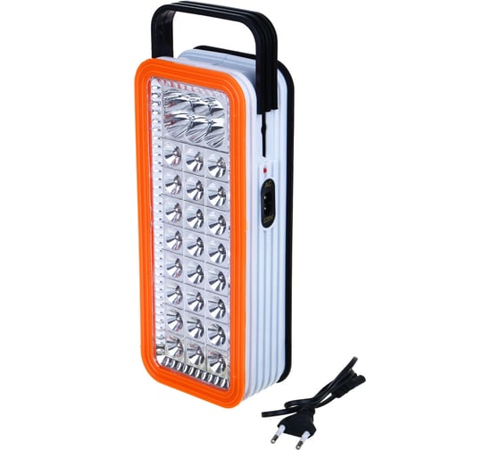 Фонарь-светильник ЕРМАК 24 + 6 ярк. LED, 3xD / шнур 220В, пластик, 24x10 см 198-084