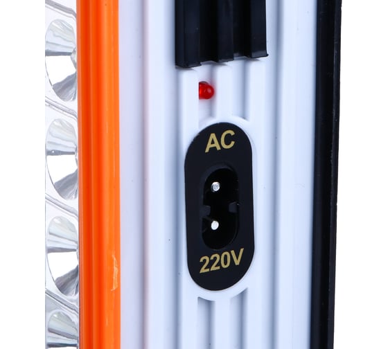 Фонарь-светильник ЕРМАК 24 + 6 ярк. LED, 3xD / шнур 220В, пластик, 24x10 см 198-084