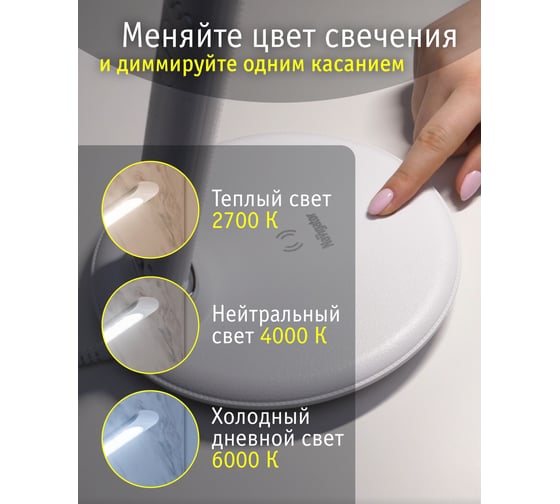Светильник Navigator NDF-D044-8W-MK-WH-LED на основании, белый 80683