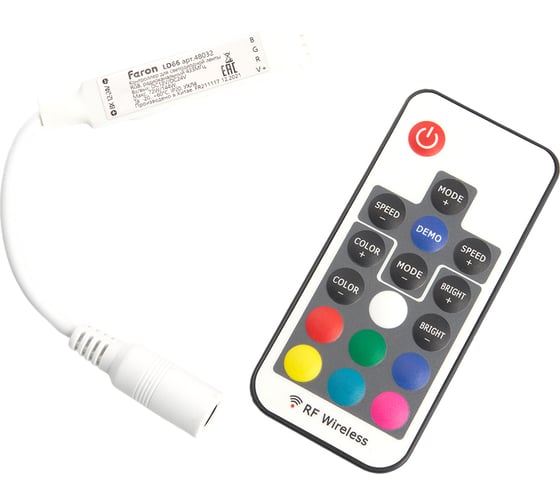 Контроллер RGB mini для светодиодной ленты FERON с П/У, 12-24V, LD66 48032 1