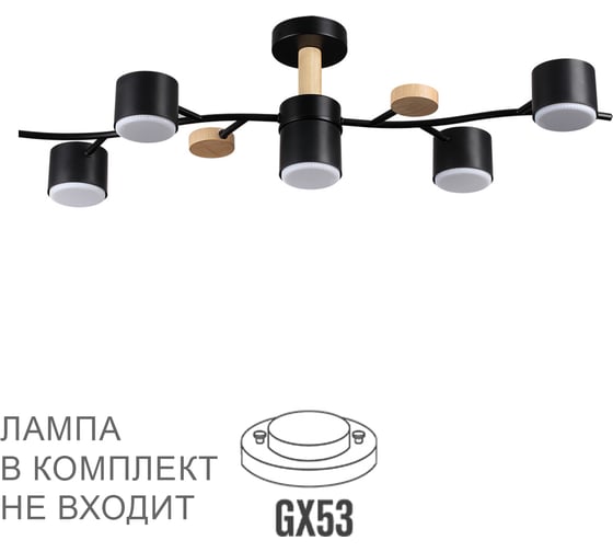 Люстра потолочная LUMION GX53 5*9W CRYPTO 8194/5C