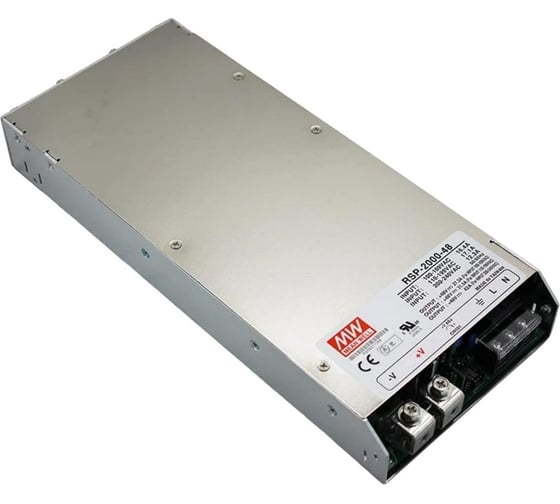Мощный блок питания MEAN WELL RSP-2000-48 2000Вт 48В 42А программируемый, со встроенным вентилятором, конформным покрытием, дистанционным вкл./выкл., ККМ, комплексом защит 884078