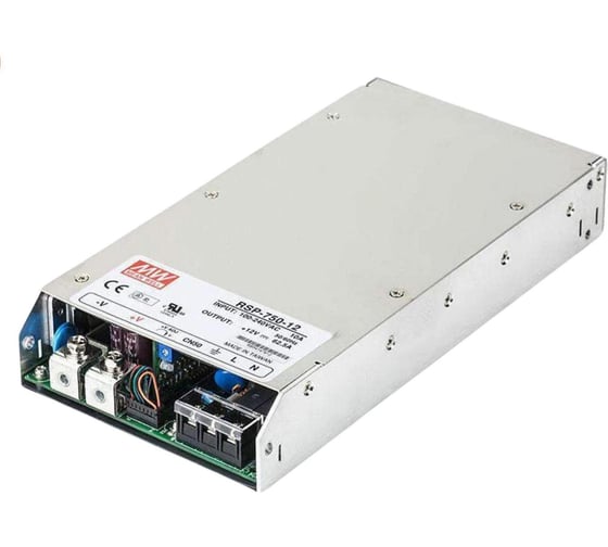 Импульсный блок питания MEAN WELL RSP-750-12 750 Вт с выходом 12 В, током 62.5 А, высокоэффективный, одноканальный, с функцией PFC и интеллектуальным охлаждением 1074029