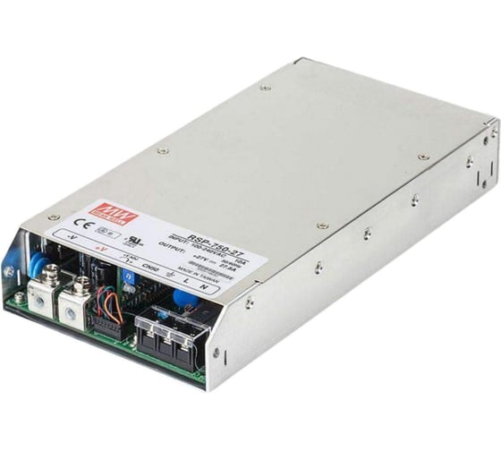 Блок питания в кожухе на шасси MEAN WELL RSP-750-27 750.6 Вт, 27 В, 27.8А с функцией PFC и интеллектуальным охлаждением, для промышленных систем с повышенными требованиями 1074032