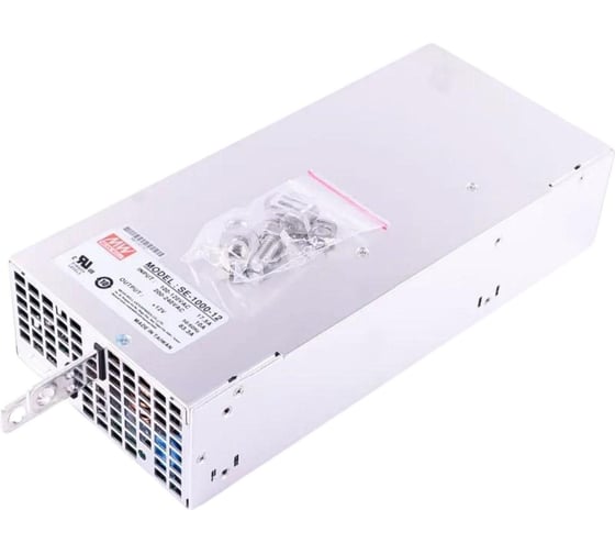 Блок питания на шасси MEAN WELL SE-1000-24 1000Вт 24В 41.5А высокой мощности в кожухе, встроенный вентилятор, алюминиевый корпус, удаленное включение/выключение 226627