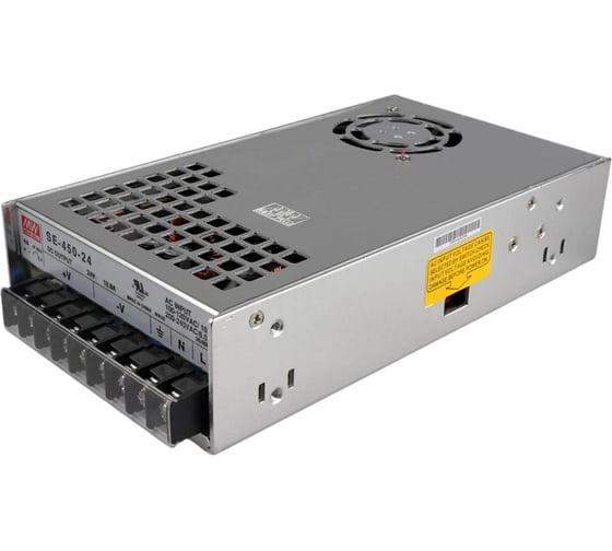 Блок питания на шасси MEAN WELL SE-450-24 450Вт 24В 18,8А высокой мощности в кожухе, встроенный вентилятор, алюминиевый корпус, удаленное включение/выключение 324413