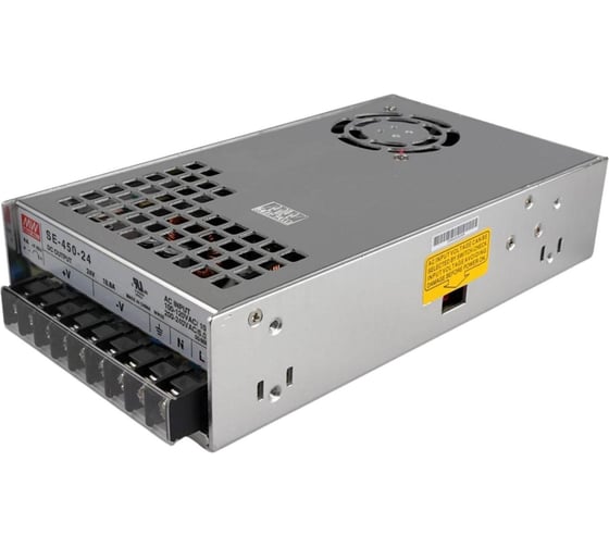 Блок питания в кожухе на шасси MEAN WELL SE-450-36 450 Вт, 36 В, 12.5 А, высокая эффективность, дистанционное вкл/выкл, защита от перегрузок, КЗ, перенапряжения, перегрева 1114273