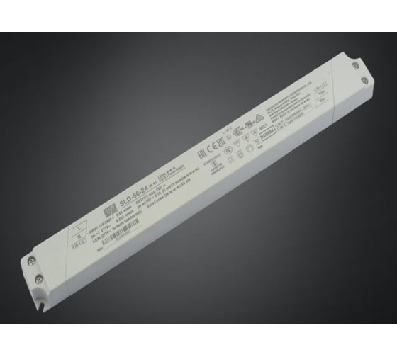 Линейный LED-драйвер MEAN WELL SLD-50-24 для светодиодных лент 50 Вт 24 В 2.1 А 3468612