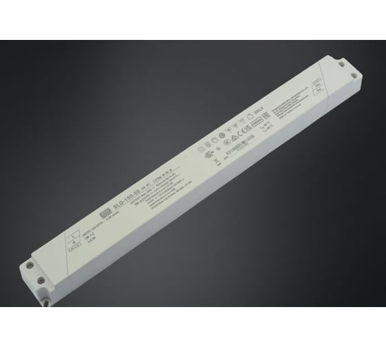 Тонкий LED-драйвер MEAN WELL SLD-150-56 151 Вт 56 В, с коррекцией мощности для светодиодных лент для интерьерной подсветки 5917788