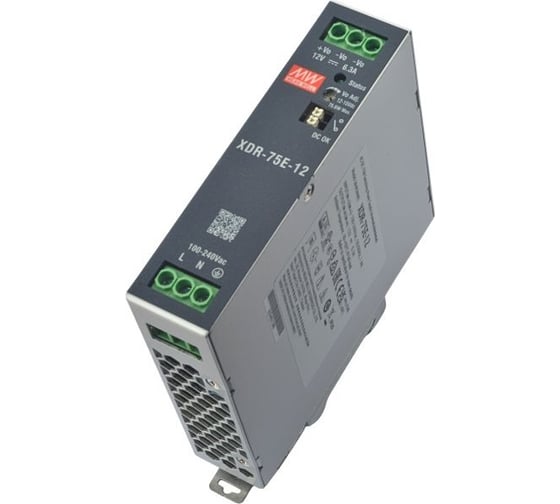 Блок питания на DIN-рейку MEAN WELL XDR-75E-12 75.6 Вт 12 В для экстремальных условий 7033175