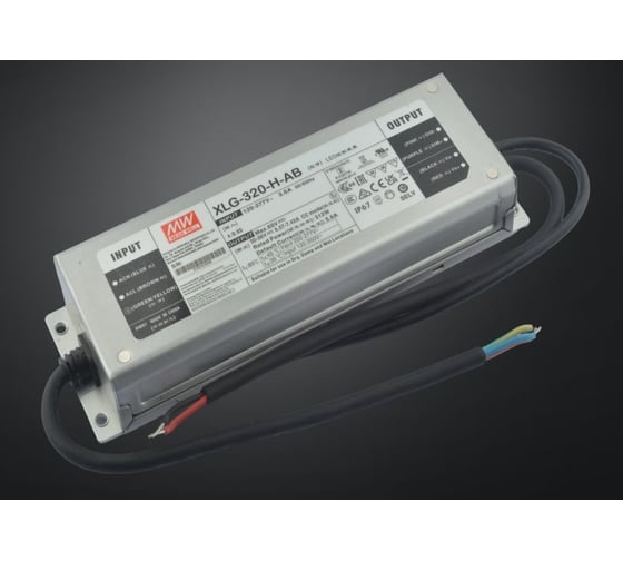 Блок питания для светодиодов MEAN WELL XLG-320-H-AB 312 Вт 56 В ток 7 А со стабилизацией и защитой, с диммингом ручной подстройкой импульсный для наружной подсветки, ККМ 5314325