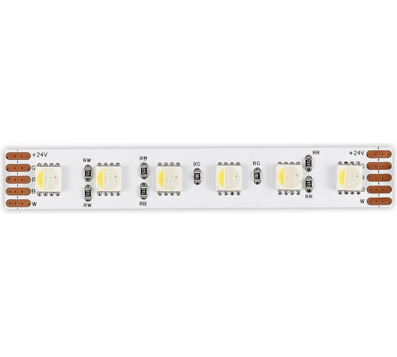 Светодиодная лента ST luce 18Вт/м (сум.) 3000К 105Лм/м (для бел.) Ra 90 IP20 L5000xW12 24В (5 метров) ST5005.318.20RGBW.1