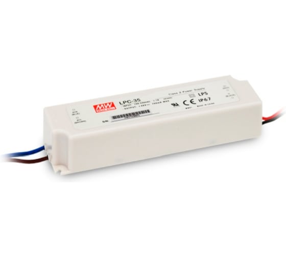 Светодиодный драйвер для наружного освещения MEAN WELL LPC-35-1050 IP67 35 Вт 30 В 1.05 А 313354
