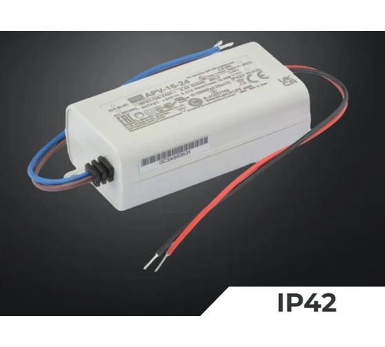 Светодиодный драйвер MEAN WELL APV-16-24 IP42 16 Вт 24 В 0.67 А 820268